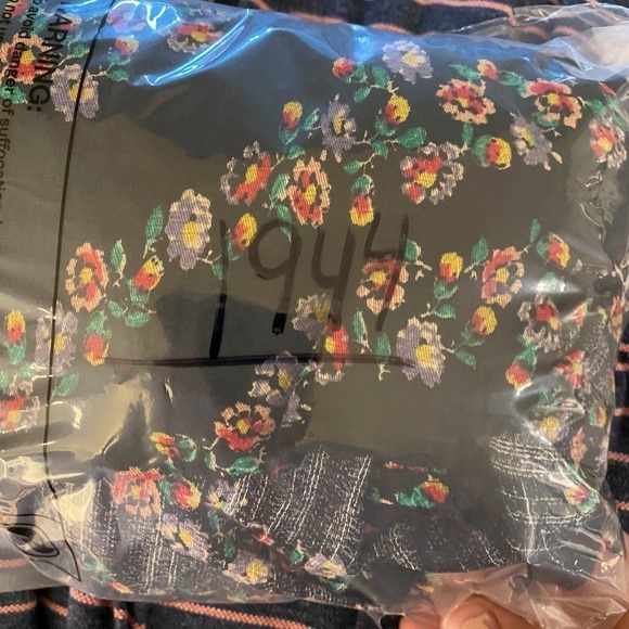 Free People Floral Black long sleeve button down dress XS - Picture 11 of 11